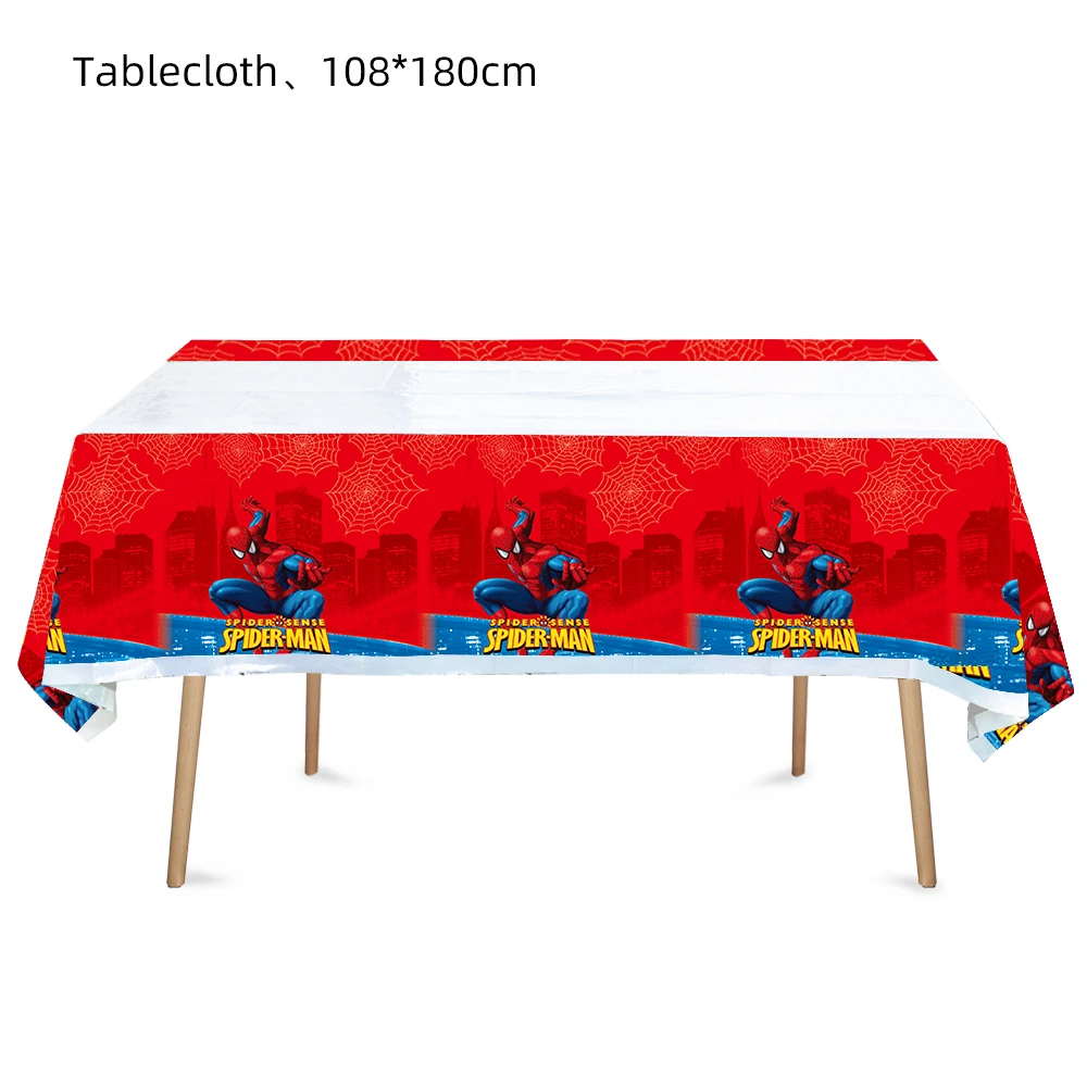 Spiderman Disposable Tablecloth Birthday Party Decoration Disposable Dinnerware Table Cover for Kids Baby Showr Party Supplies thumbnail 3