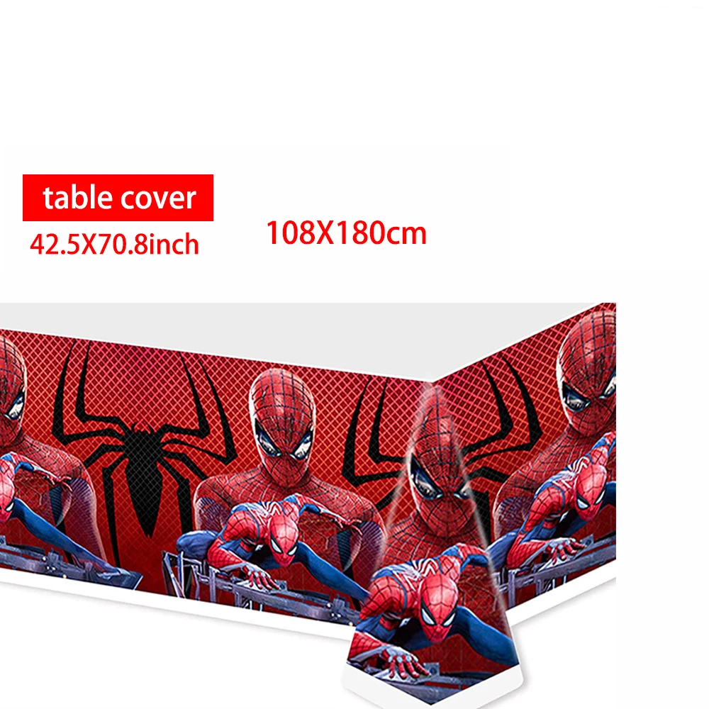 Spiderman Disposable Tablecloth Birthday Party Decoration Disposable Dinnerware Table Cover for Kids Baby Showr Party Supplies thumbnail 4