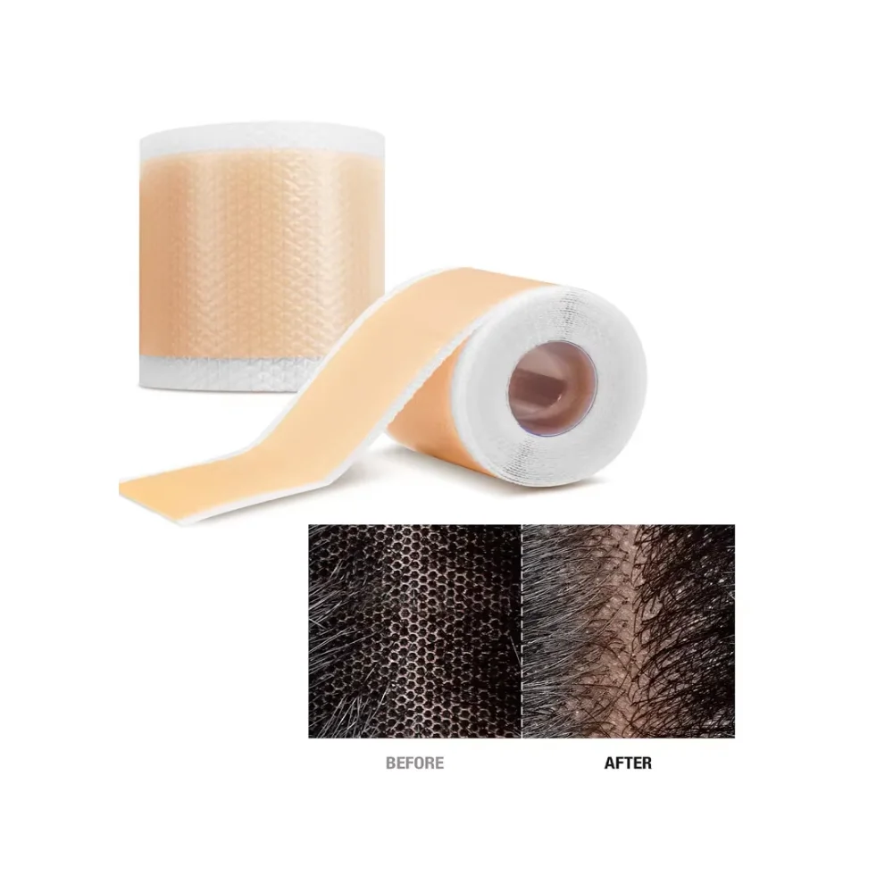 Non-Slip Silicone Wig Adhesive Tape Breathable Lace Wig Grids Knots Healer Hair Tape for Secure And Comfortable Fit thumbnail 3