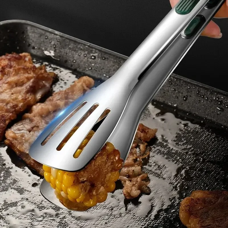 304 Non Slip Stainless Steel Food Tongs Meat Salad Bread Clip Barbecue Grill Buffet Clamp Cooking Tools Kitchen Accessories thumbnail 5