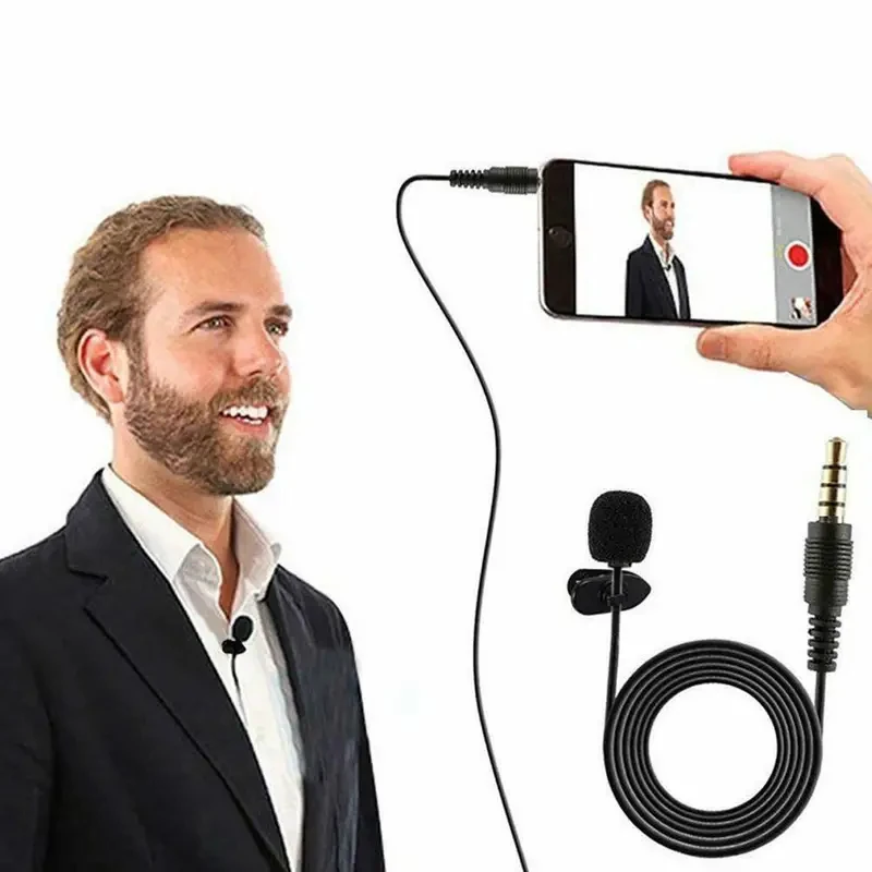 1/3/5pcs Portable 3.5mm/Type C Mini Microphone For Phone Clip-On Lapel Lavalier Professional Mic For PC Laptop Mobile Microphone thumbnail 3