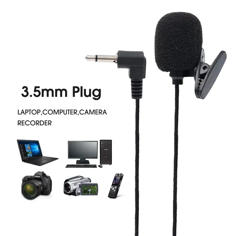 1/3/5pcs Portable 3.5mm/Type C Mini Microphone For Phone Clip-On Lapel Lavalier Professional Mic For PC Laptop Mobile Microphone thumbnail 4