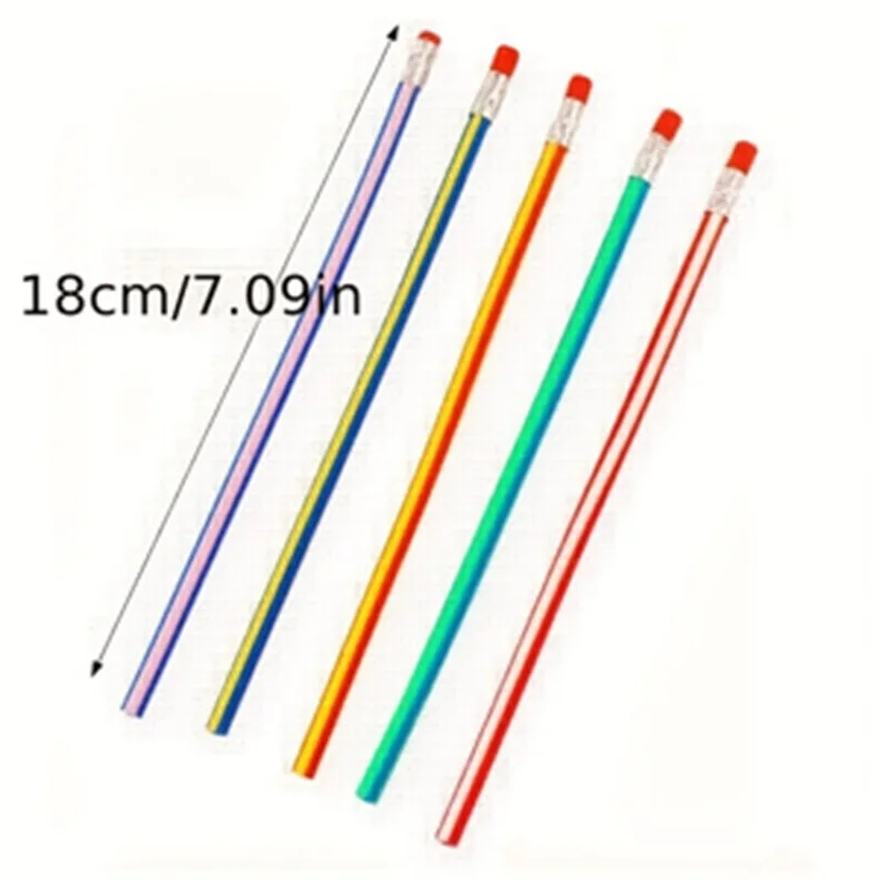 12-Pack Creative Soft Pencils with Eraser, Magic Bendable Pencils, Durable and Portable, Suitable for Students' Daily Writing thumbnail 6