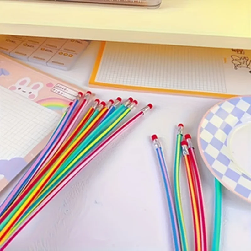 12-Pack Creative Soft Pencils with Eraser, Magic Bendable Pencils, Durable and Portable, Suitable for Students' Daily Writing thumbnail 5