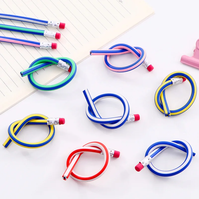 12-Pack Creative Soft Pencils with Eraser, Magic Bendable Pencils, Durable and Portable, Suitable for Students' Daily Writing thumbnail 4