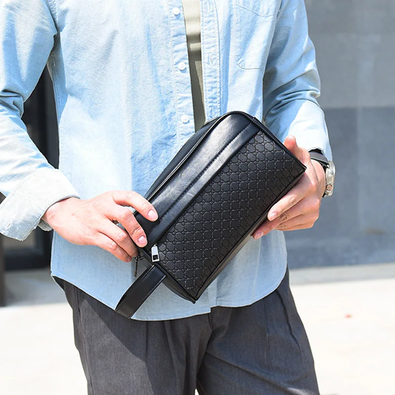 Designer Men's bag High Quality Leather Clutch Bag Fashion Brand Handbag Classic Business Clutches Phone Purse Male Pouch Bolsos thumbnail 3