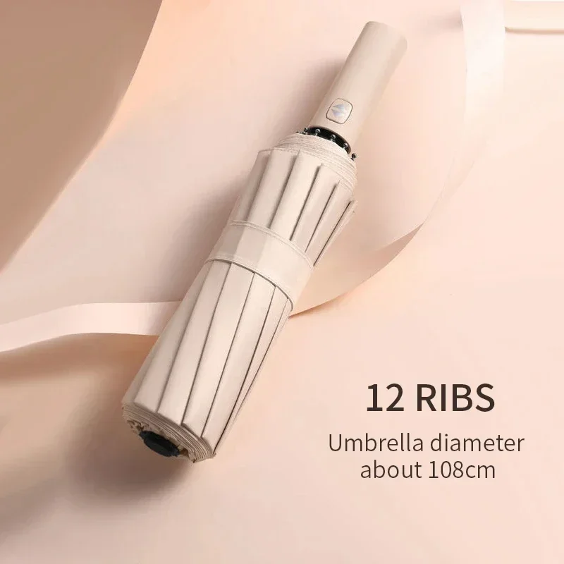 Xiaomi 24 Bone Fully Automatic Umbrella Double Bone Folding Umbrella For Sun UV Protection Rain Resistance Strong Wind Resitance thumbnail 2