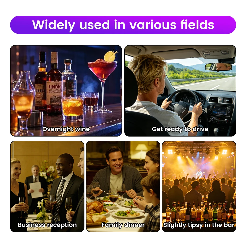 Professional High Accuracy Alcohol Breathalyzer Portable Alcohol Tester Digital Display Home Car Driver Safety Fast Response thumbnail 6