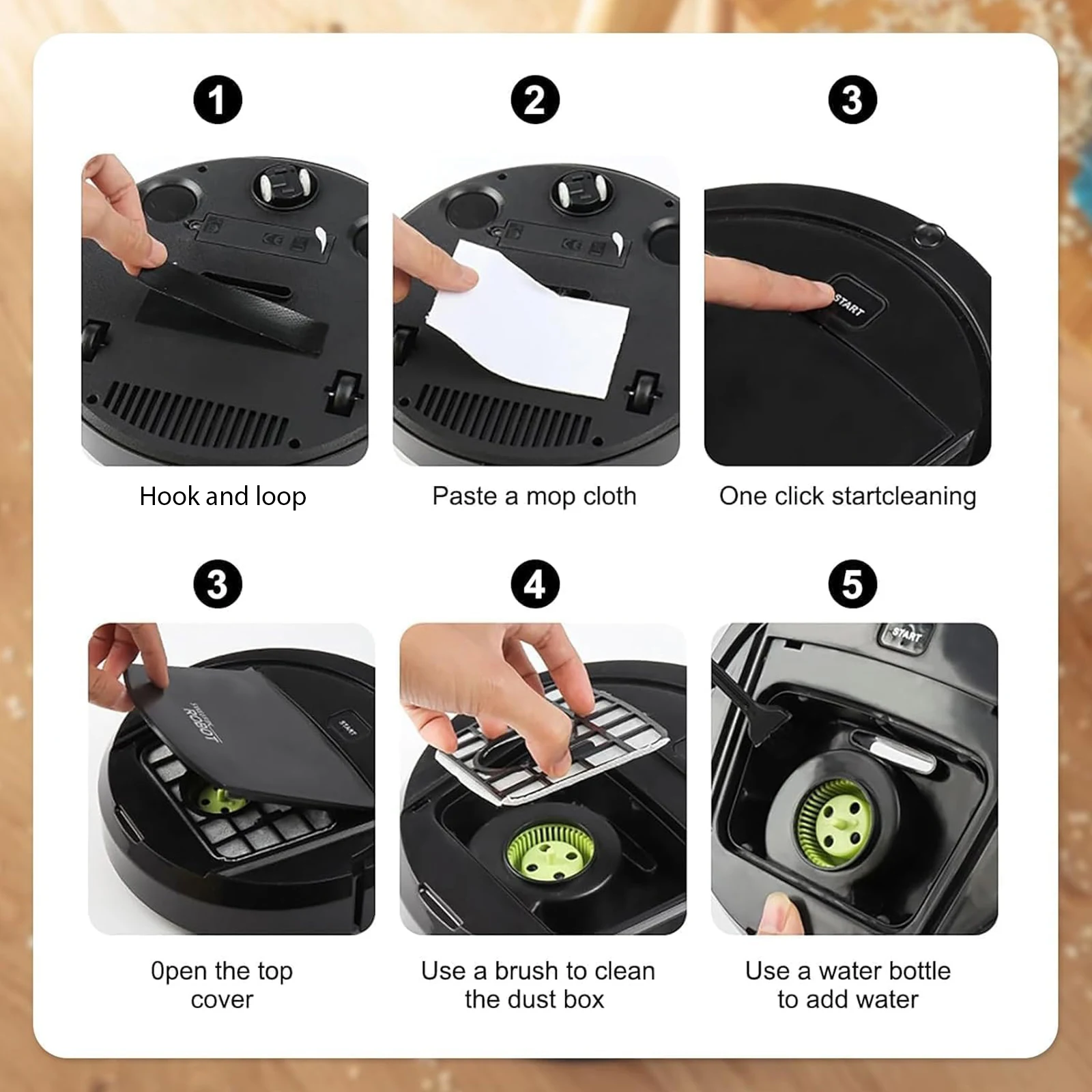 3-in-1 Smart Robot Vacuum Cleaner Ultra-Thin Robot Vacuum and Mop Combo Smart Navigation Ideal for Pet Hair Hard Floor Carpet thumbnail 5