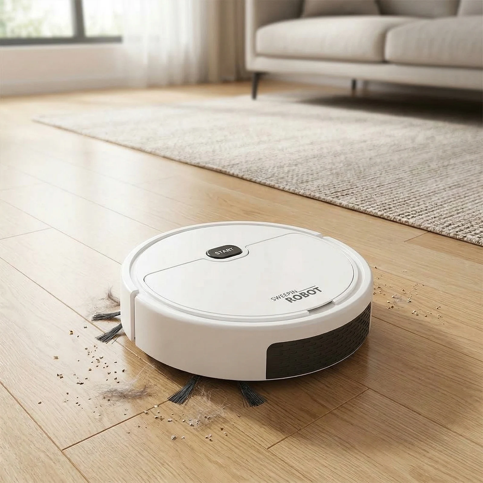 3-in-1 Smart Robot Vacuum Cleaner Ultra-Thin Robot Vacuum and Mop Combo Smart Navigation Ideal for Pet Hair Hard Floor Carpet thumbnail 2