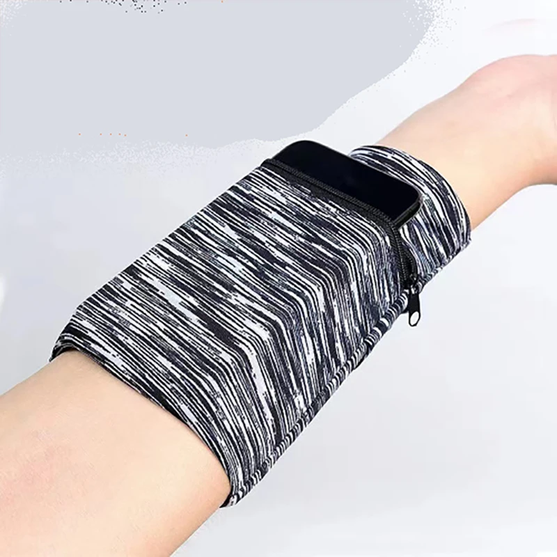 Zipper Running Bags Lightweight Wrist Wallet Pouch for Phone Key Card Sweatband Gym Fitness Sports Cycling Wristband Arm Bag ﻿ thumbnail 2