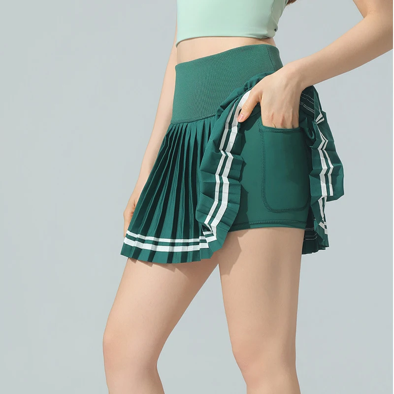 Women's Tennis Skort 2 in 1 Quick Dry Pleated Athletic Skirt Built-in Shorts Running Yoga Golf Workout Skirt thumbnail 5