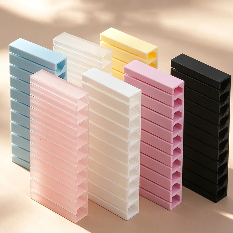 2Pcs Nail Foils Transfer Paper Storage Box 10 Grid Nail Art Stickers Decal Organizer Colorful Display Stand for Home Salon Use thumbnail 5