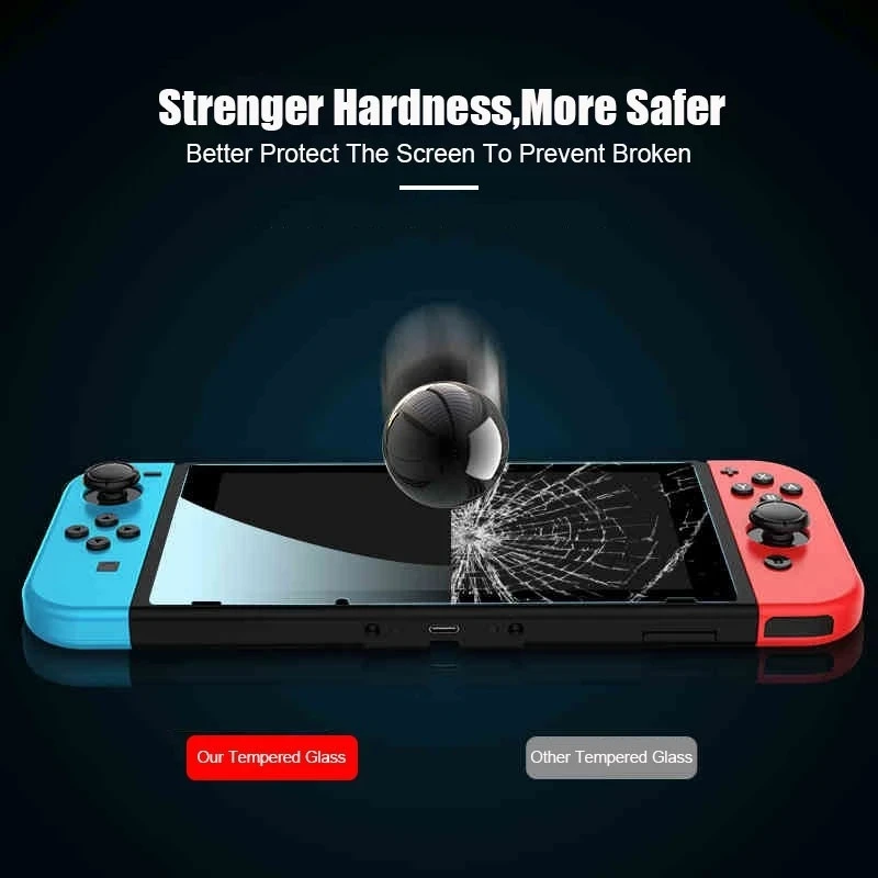 3pcs Protective Glass Film For Nintend Switch Tempered Glass Screen Protector Film For Nintendos Switch/Oled/Lite/NS Accessories thumbnail 5