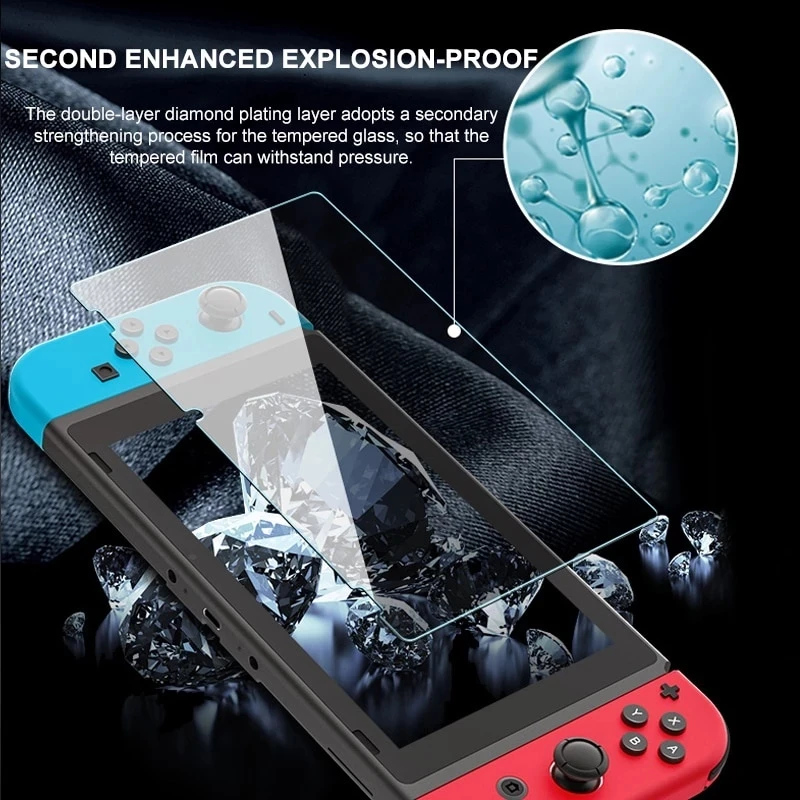 3pcs Protective Glass Film For Nintend Switch Tempered Glass Screen Protector Film For Nintendos Switch/Oled/Lite/NS Accessories thumbnail 4