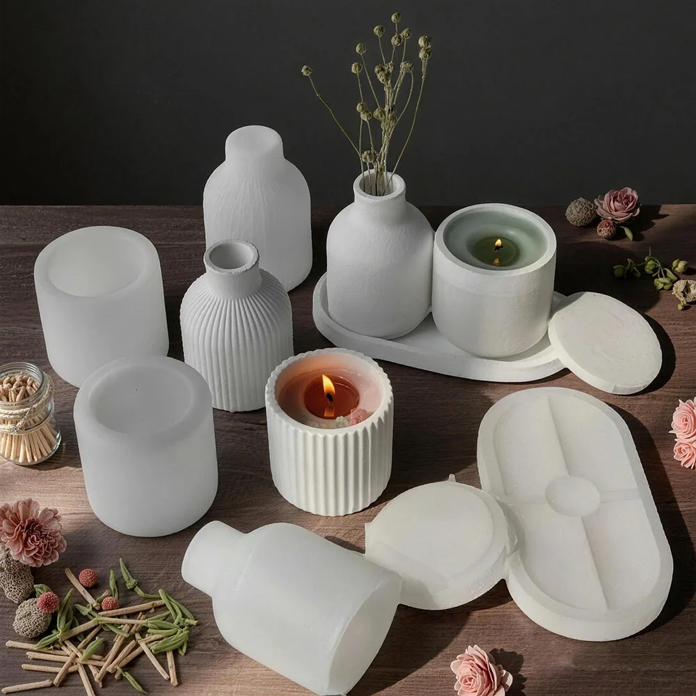 Cement gypsum flower pot mold set Nordic style flower arrangement mold is suitable for cement, gypsum, resin production thumbnail 5