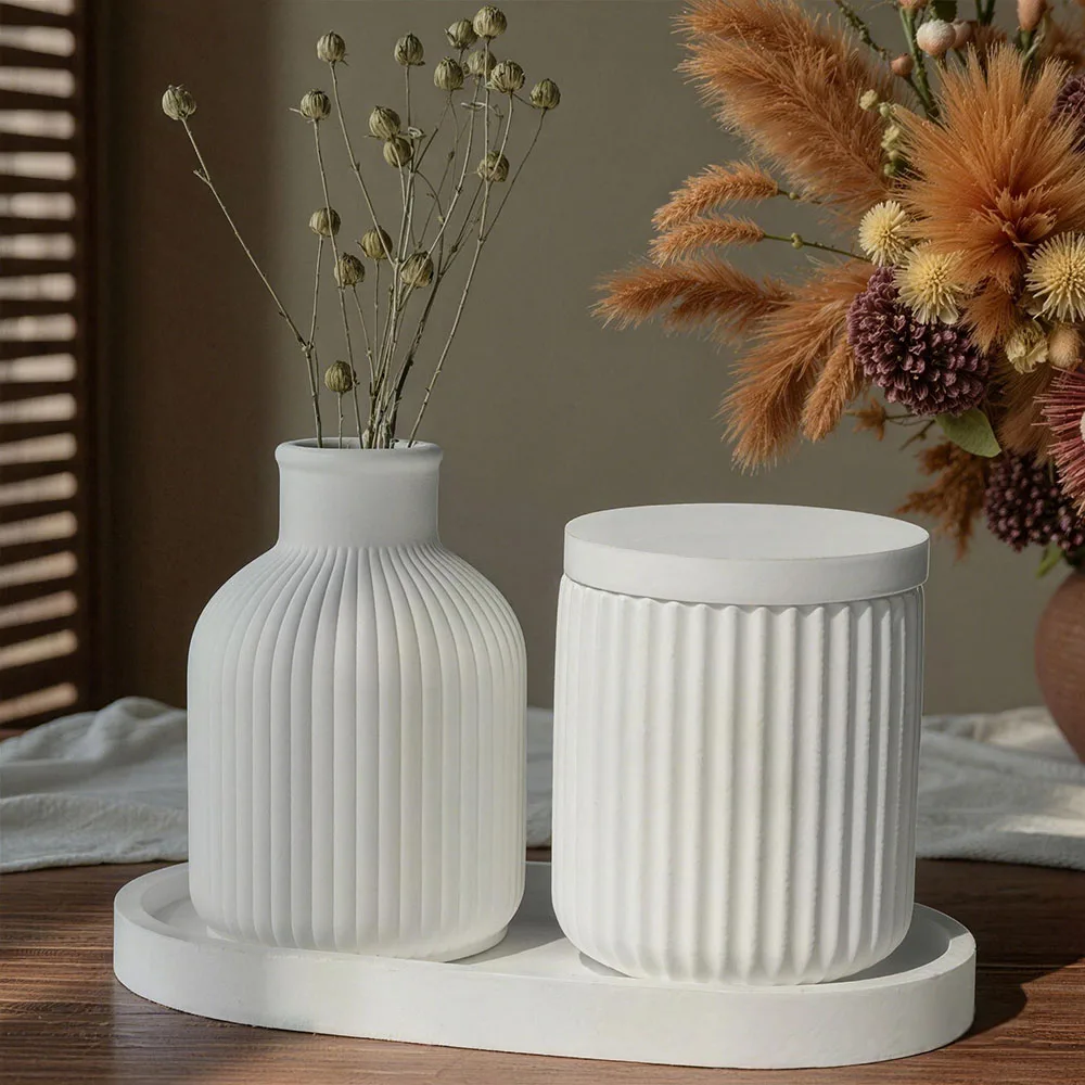 Cement gypsum flower pot mold set Nordic style flower arrangement mold is suitable for cement, gypsum, resin production thumbnail 3