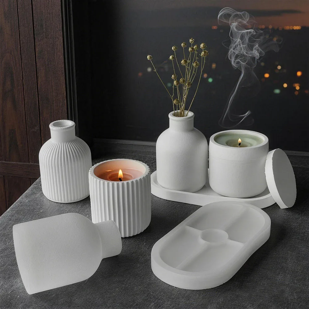 Cement gypsum flower pot mold set Nordic style flower arrangement mold is suitable for cement, gypsum, resin production thumbnail 6