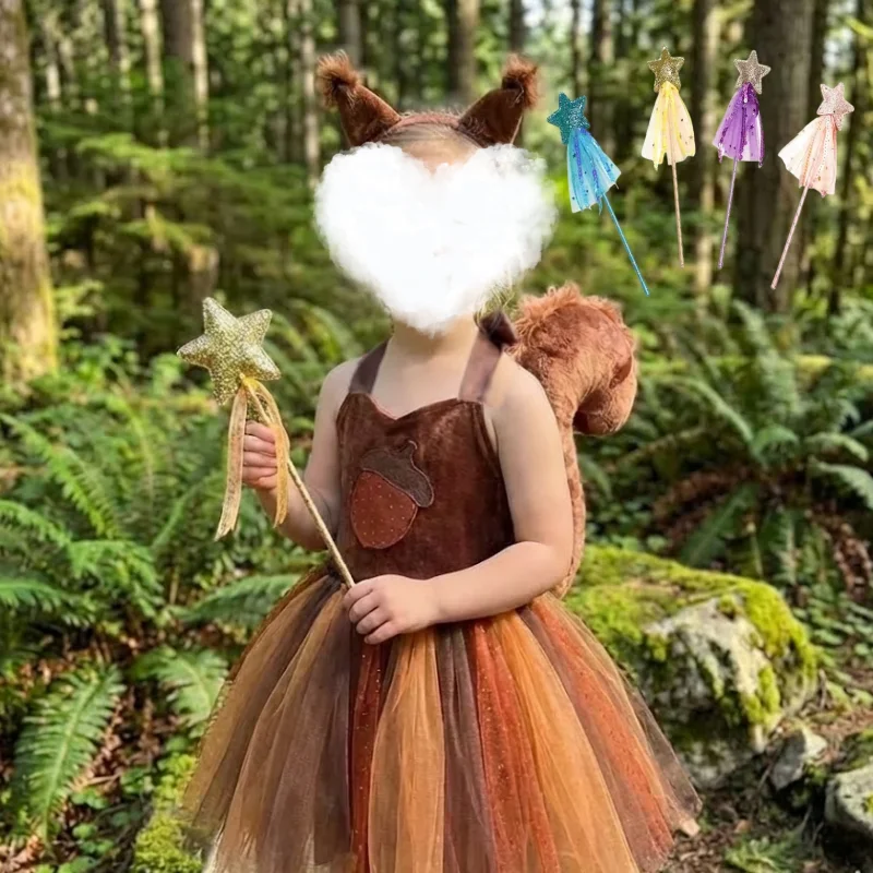 Animal Theme Squirrel Costume for Party Dress Up Stage Performance Cosplay Headband Tail Set Skirt Birthday Mascot Wholesale thumbnail 5