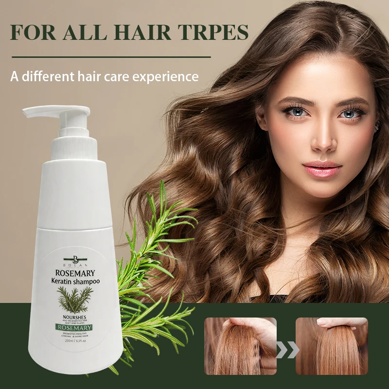 200ml Rosemary Shampoo Natural rowth Deep Cleansing Scalp Care Oil Control Strengthening Hair Thickening Volumizing thumbnail 5