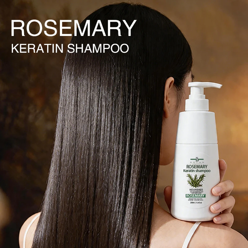 200ml Rosemary Shampoo Natural rowth Deep Cleansing Scalp Care Oil Control Strengthening Hair Thickening Volumizing thumbnail 4