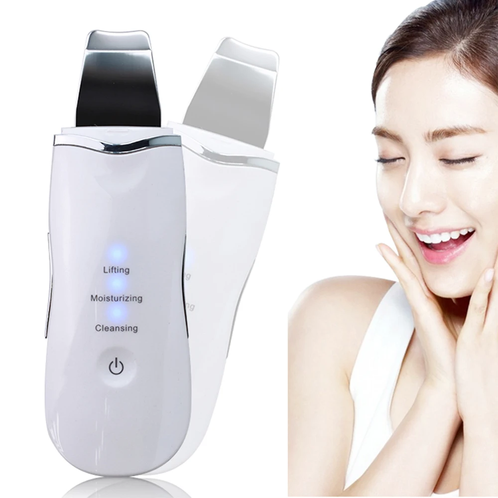 Ultrasonic Skin Scrubber Blackhead Remove Pores Deep Cleaning Peeling Sholve Portable Home Use Skin Care Beauty Device thumbnail 4