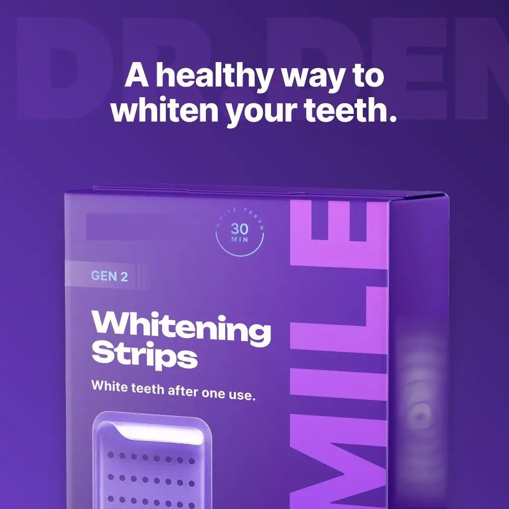 Purple Formula Teeth Whitening Strips Brighten Tooth Remove Plaque Stain Cleaning Oral Hygiene Gentle Oral Care thumbnail 4