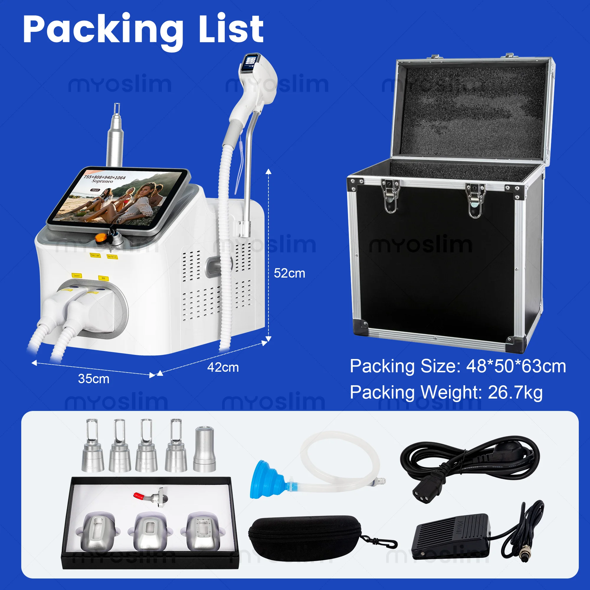 5000W Soprano 2 in 1 808+ Picosecond Diode Laser Hair Removal Device Laser Picosecond Tattoo Removal Permanent Hair Removal