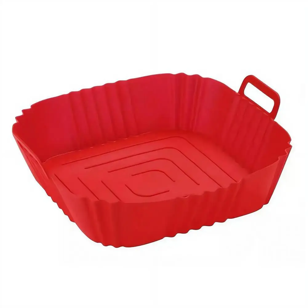 Reusable Airfryer Pan Liner Accessories Silicone Air Fryers Oven Baking Tray Pizza Chicken Airfryer Non-stick Silicone Mould thumbnail 6