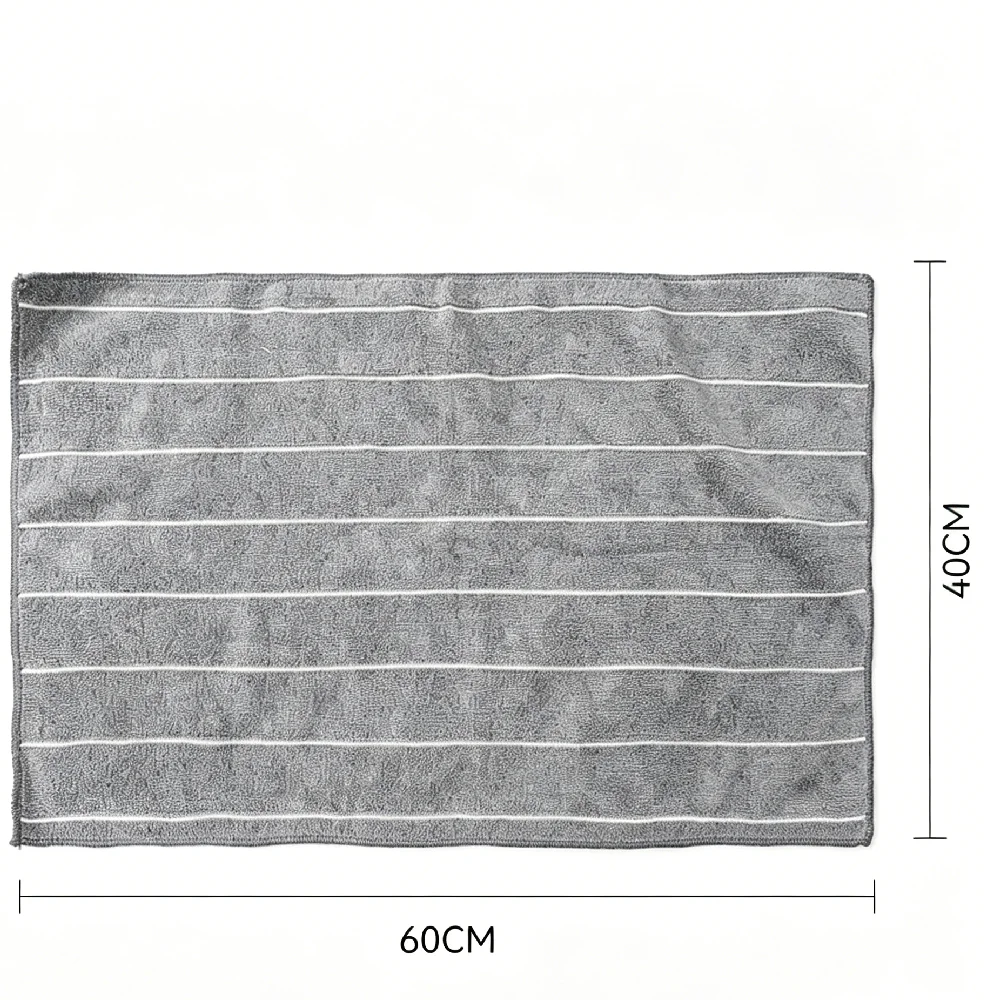 2/4/6/8Pcs Microfiber Cleaning Cloths 40*60cm Stripe Design, Lint-Free & Highly Absorbent Reusable, for Home Kitchen Living Room thumbnail 2
