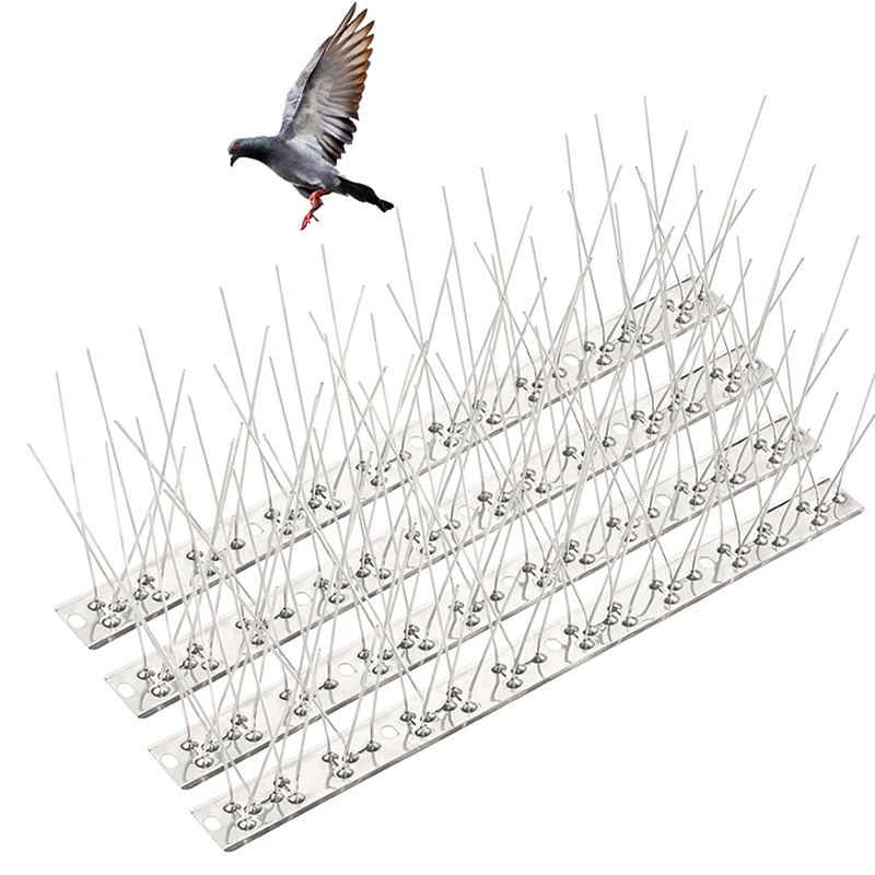 Stainless Steel Bird Spikes Anti Pigeon Repellent Deterrent Thorn Nails For Garden Balcony Pest Control