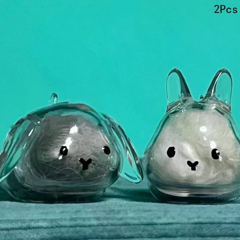 Rabbit Hair Keepsake Box Pendant Keychain Pet Memorial Collection Bag Decor Gift thumbnail 3