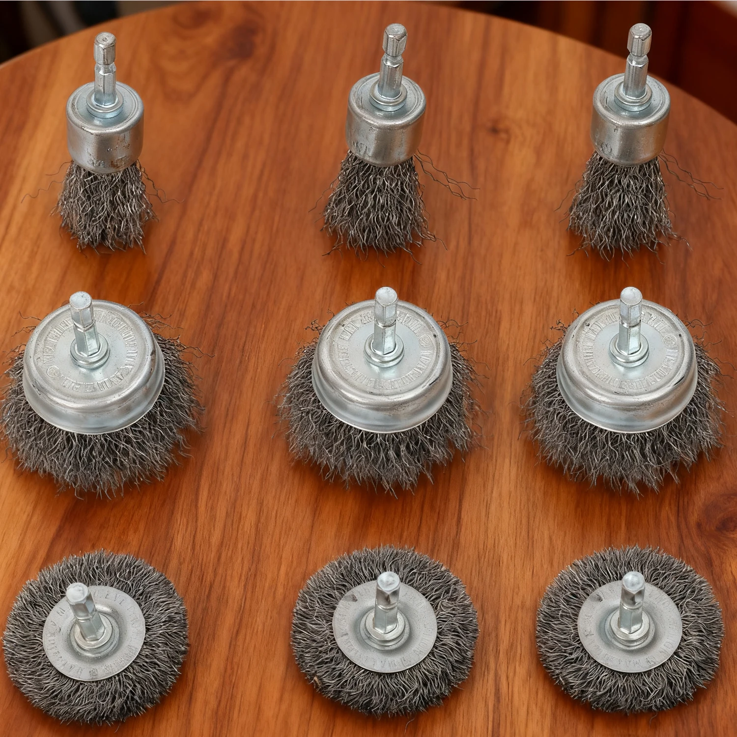 Hex Shank Wire Brush Rust Removal Cleaning Polishing Drill Brushes Coarse Carbon Steel Crimped Wire Wheel for Power Rotary Tools thumbnail 6