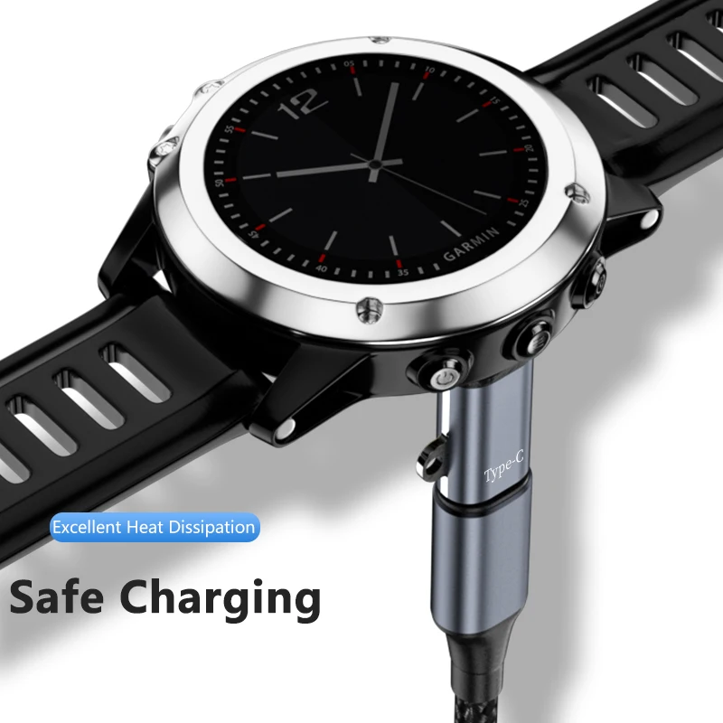 USB-C Charger Cable Adapter For Garmin Fenix 8 7 7S 7X 6S 6 Forerunner 955 965 970 740 instinct 3 2 2X 2S E Quatix Charging thumbnail 4