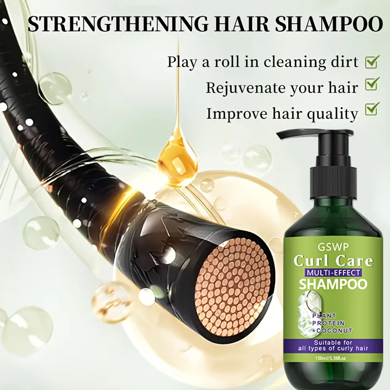 GSWP Curly Hair Care Shampoo and Conditioner Set,is moisturizing properties and deeply nourishes and cares for curly hair.200ml thumbnail 3