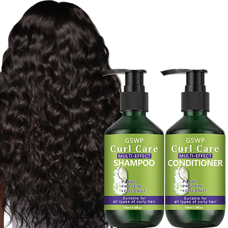 GSWP Curly Hair Care Shampoo and Conditioner Set,is moisturizing properties and deeply nourishes and cares for curly hair.200ml thumbnail 5