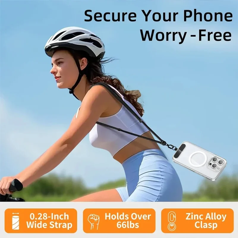 Universal Phone Lanyard Crossbody Necklace Strap Phone Adjustable Long Hanging Rope Anti-Lost Durable Sturdy Lanyard for iPhone thumbnail 4