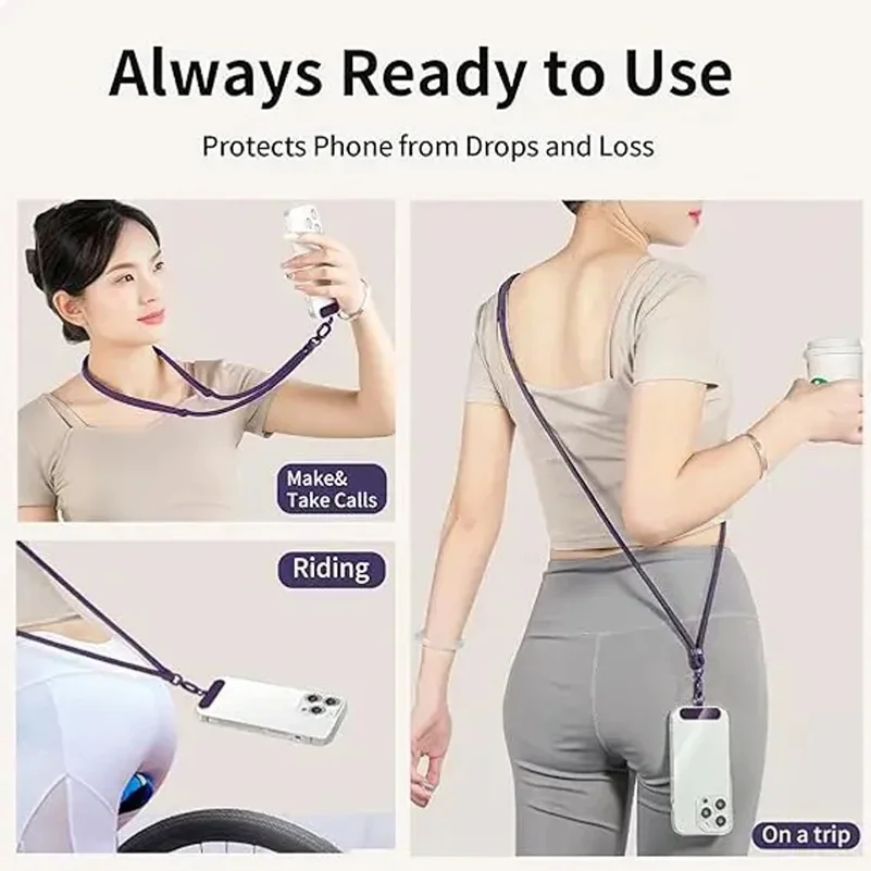 Universal Phone Lanyard Crossbody Necklace Strap Phone Adjustable Long Hanging Rope Anti-Lost Durable Sturdy Lanyard for iPhone thumbnail 5