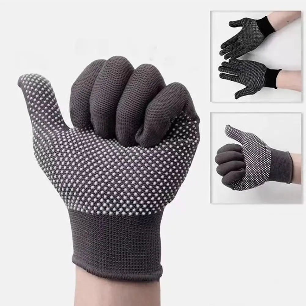10 Pairs Anti-Slip Work Gloves Nylon Breathable PVC Dotted Palm Safety Protective Mittens For Gardening Warehouse Cleaning thumbnail 3