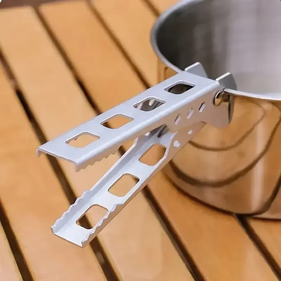 Outdoor Aluminium Anti-hot Alloy Clip Bowl Gripper Holder Portable Camping Pot Pan Handle Kitchen Accessories Cooking Supplies thumbnail 2