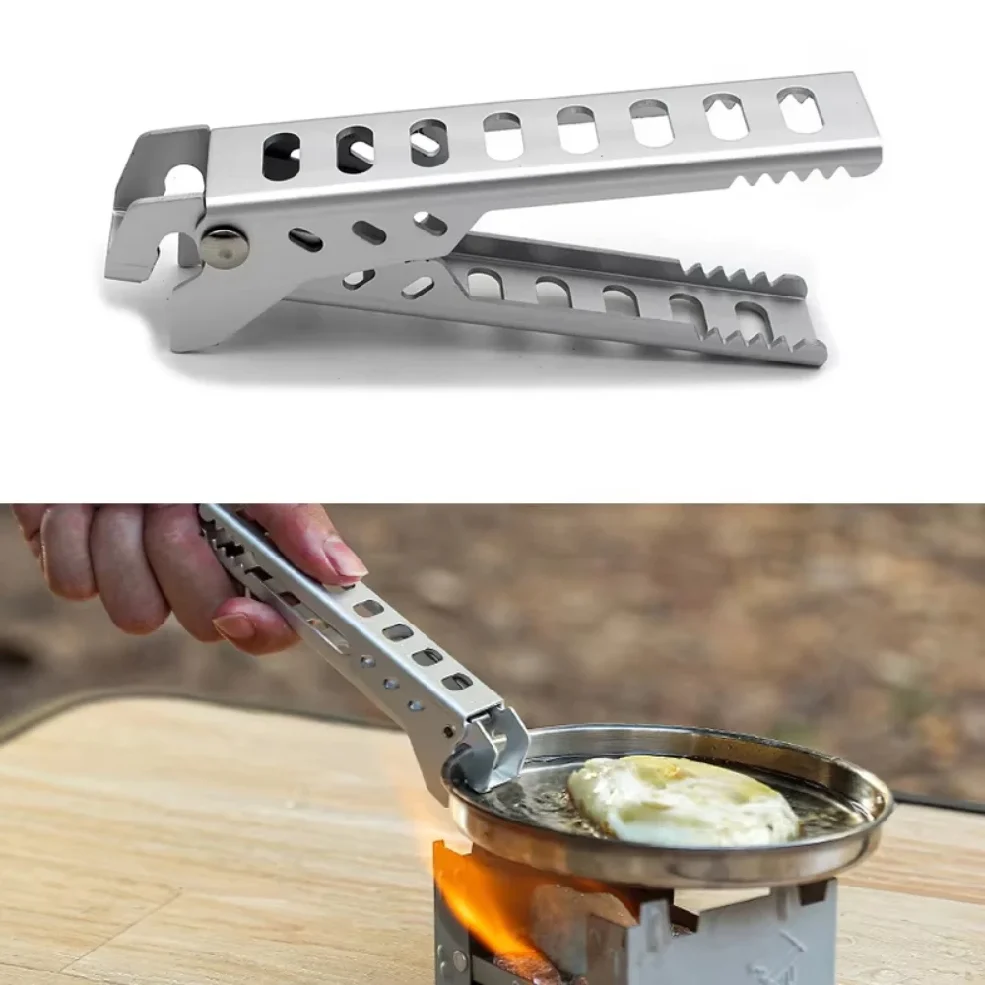 Outdoor Aluminium Anti-hot Alloy Clip Bowl Gripper Holder Portable Camping Pot Pan Handle Kitchen Accessories Cooking Supplies