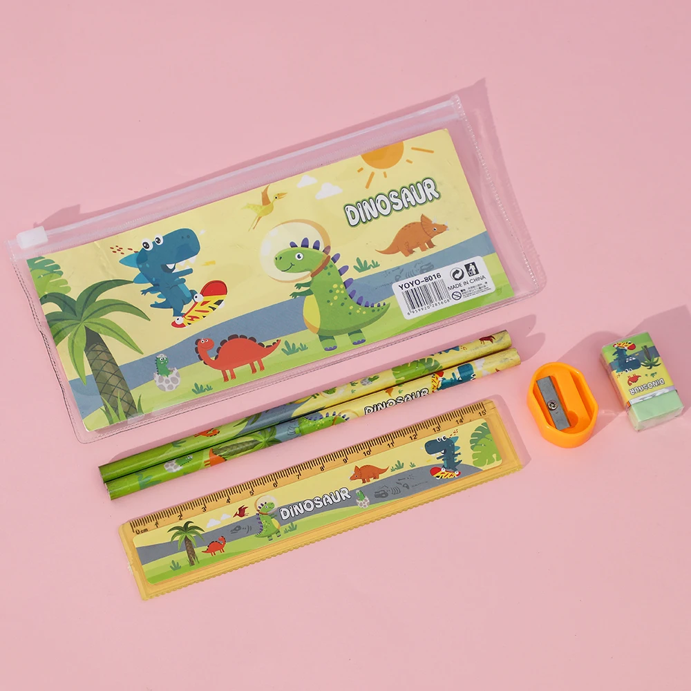 Zipper Pouch Stationery Kit for Student School Stationery Supplies Portable Study Gift for Kid Zip Storage Bag Package thumbnail 5