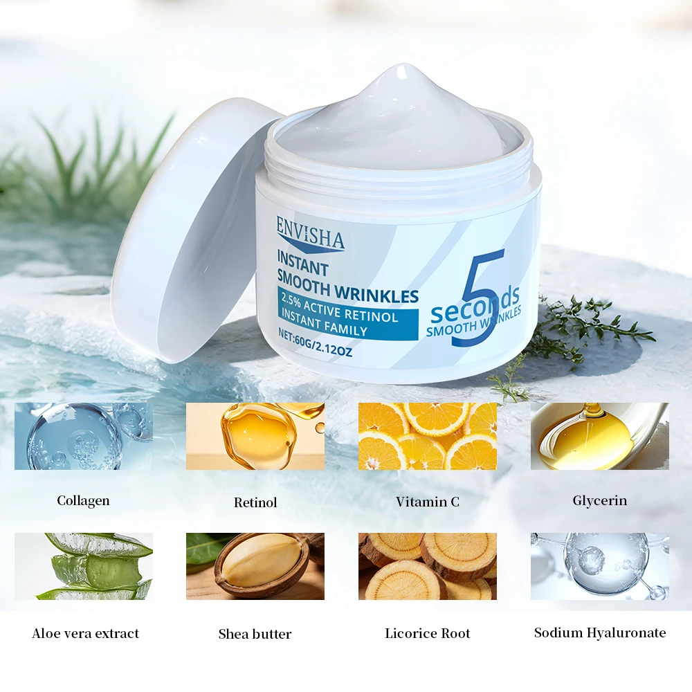 ENVISHA 5 Seconds Retinol Anti-Wrinkle Cream Instant Line Fade Firming Face Fine Skin Smoothing Moisturizing Care Lifting Beauty thumbnail 4