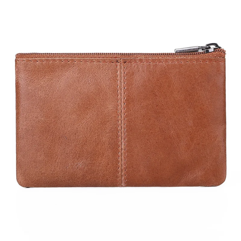 Small Cow Leather Women's And Men's Card Bag Coin Purse Slim Credit Card Holder Key Wallet For Men Women thumbnail 3