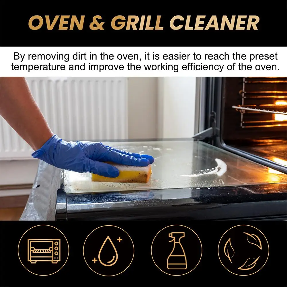 1/2/3pcs Ovens Cleaning Foam Spray Strong Kitchen Remove Grill Stove Oil Stains All Purpose Cleaner for Kitchen Appliances House thumbnail 5