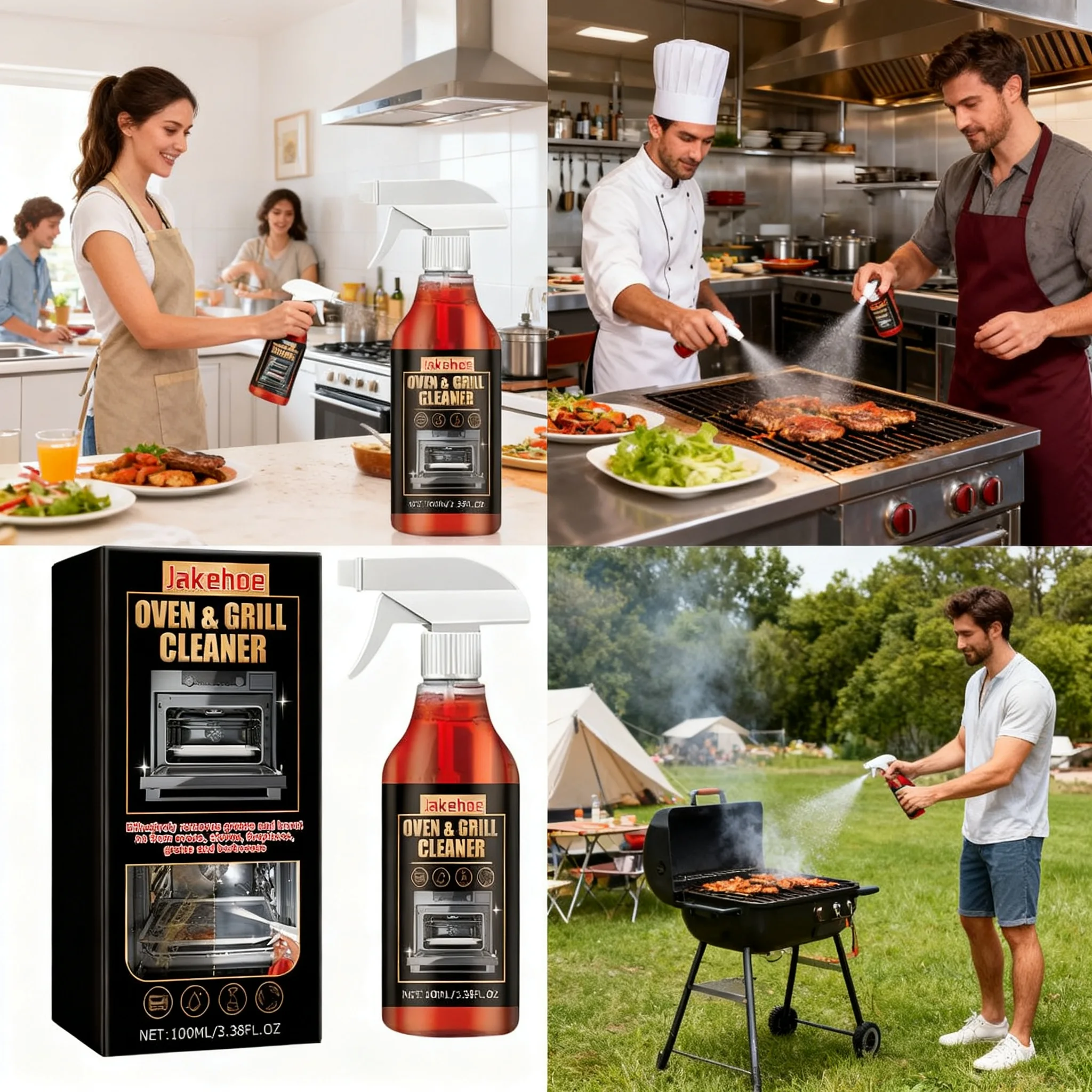 1/2/3pcs Ovens Cleaning Foam Spray Strong Kitchen Remove Grill Stove Oil Stains All Purpose Cleaner for Kitchen Appliances House thumbnail 2