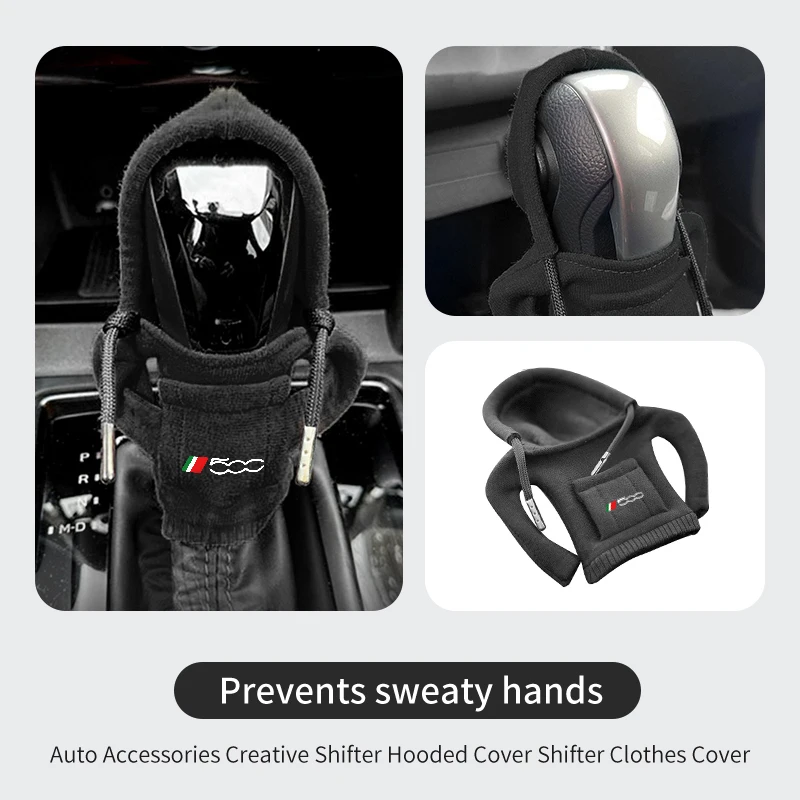 Car Hoodie Gear Shift Multi Color Fashion Protective Cover For Fiat For 500 595 500 695 500C 5CC 695C thumbnail 5