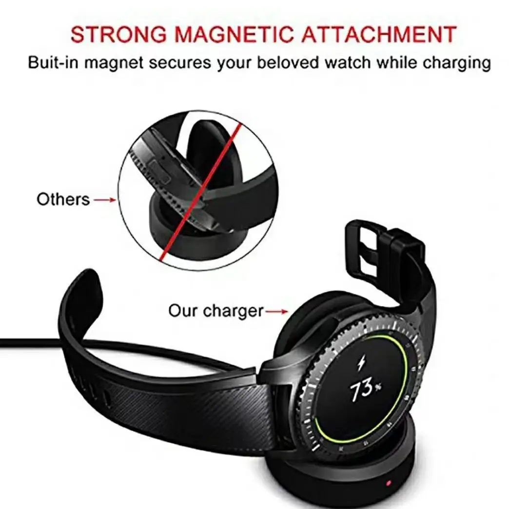 Smart watch Wireless Fast Charging Dock Cradle Charger For Samsung Gear S3 Watch Charging Dock For Samsung Galaxy Watch thumbnail 2