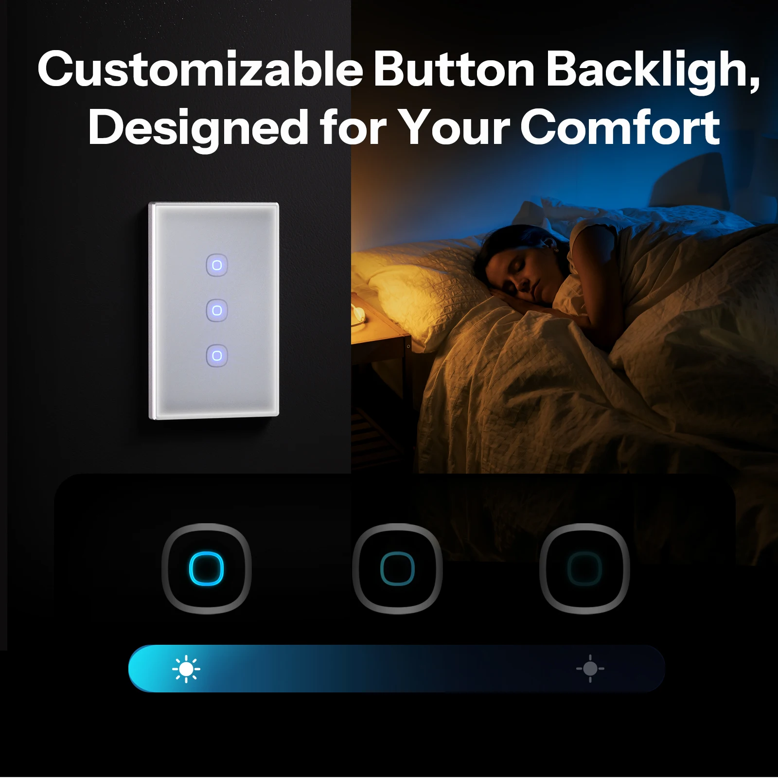 SONOFFT6 120 TX Gen2 Smart Touch Wall Switch  Matter Detach Relay Adjustable Night Switch Locator Apple Ecosystem Compatible thumbnail 5
