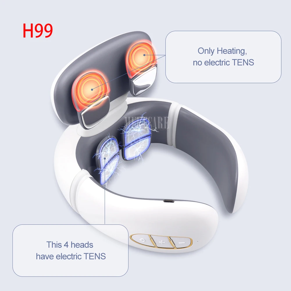 Electric Smart Neck Back Pulse Massager TENS Rechargeable Hot Compression Massage Cervical Vertebra Relax Pain Kneading Therapy thumbnail 5